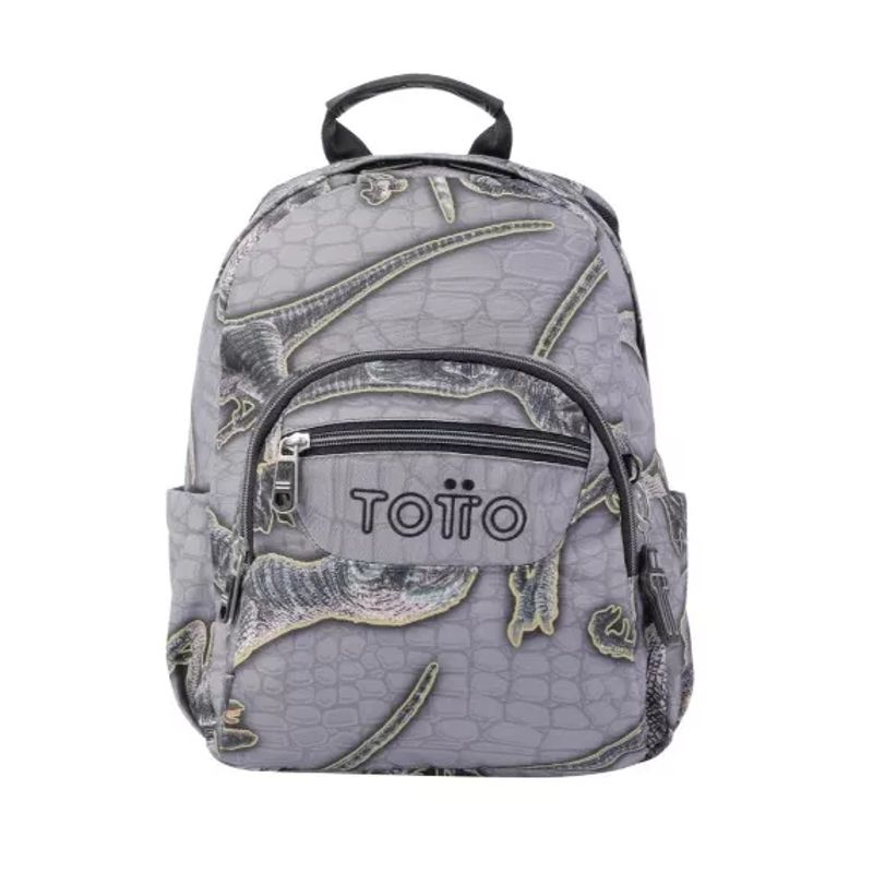 TOTTO - Mochila Escolar Pequeña Dinosaurio Niño Totto Karonte