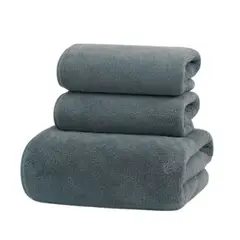GENERICO - Pack 3 Toallas Negra Cuerpo Manos Y Cara 100% Microfibra