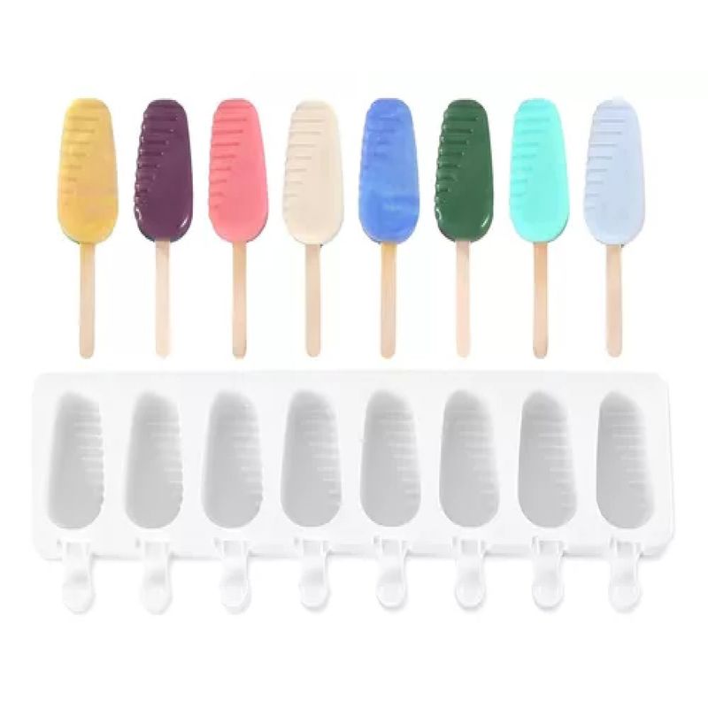 GENERICO - Moldes De Silicona Para Helados Molde Helado Mini 8cav