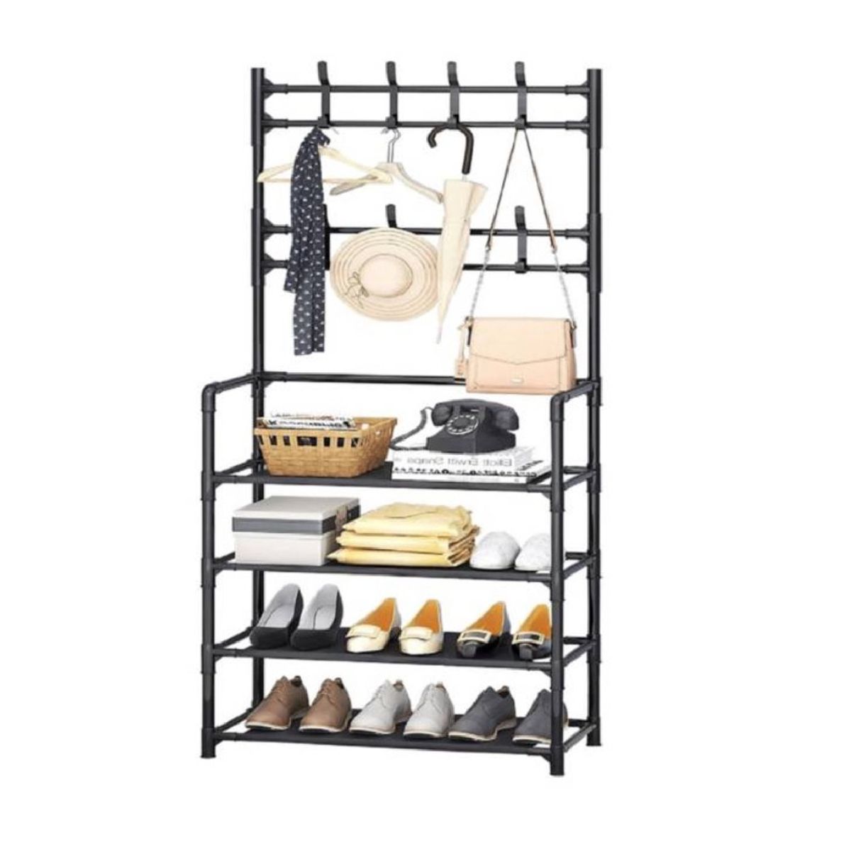 GENERICO - PERCHERO COLGADOR ZAPATERO METALICO MULTI USO