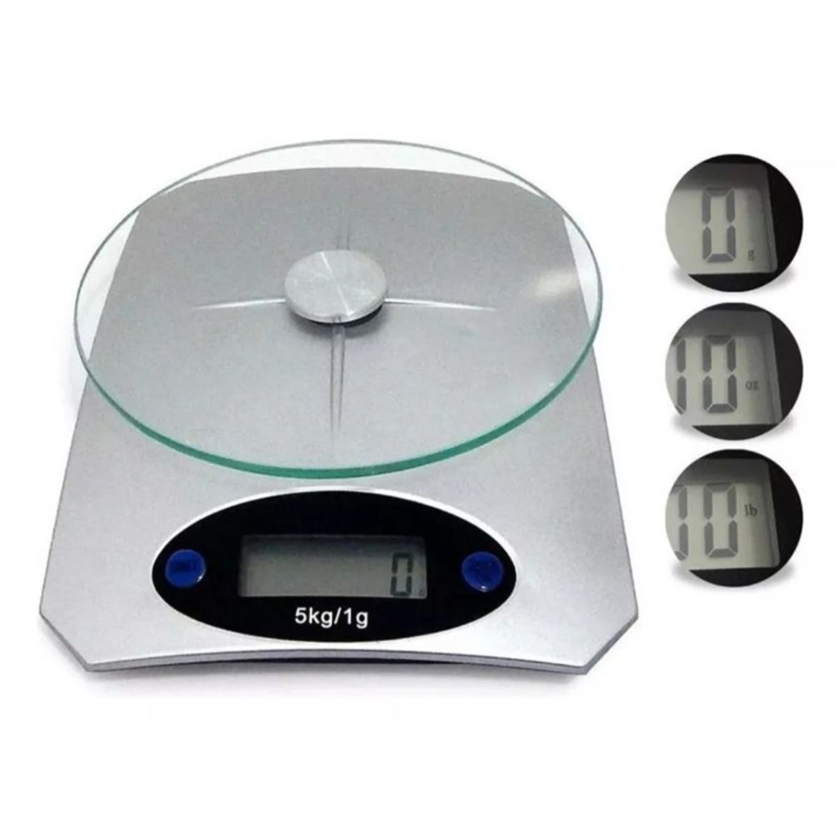GENERICO - Balanza Gramera Báscula Cocina Capacidad 5kg Color Gris