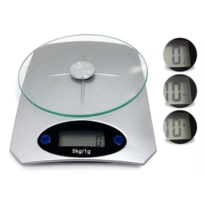 GENERICO - Balanza Gramera Báscula Cocina Capacidad 5kg Color Gris