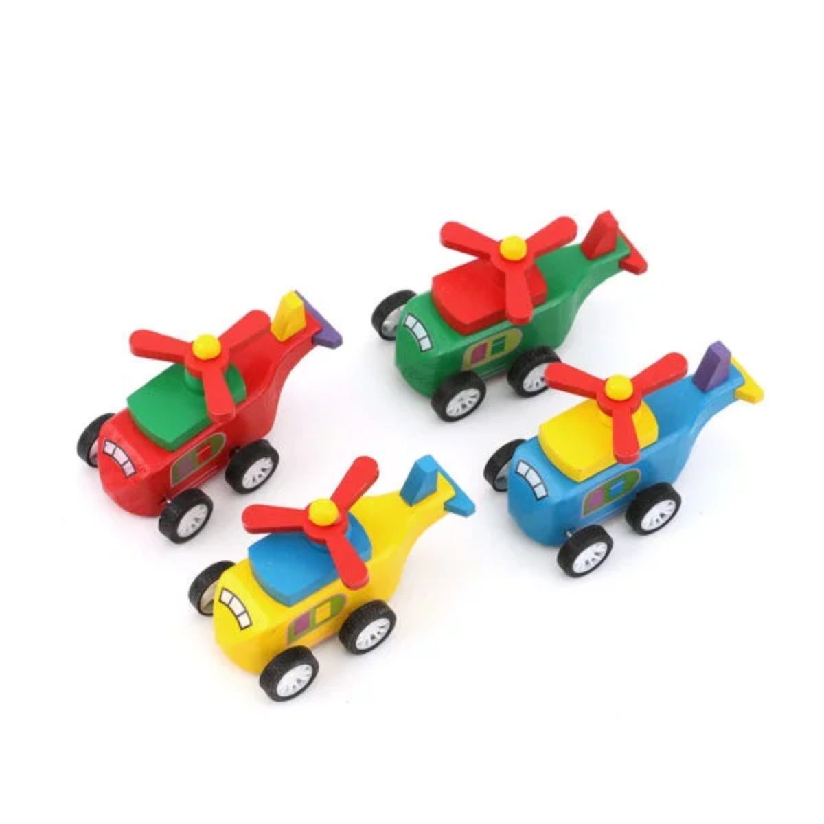 OEM - Helicoptero De Madera A Cuerda De 12cm Juguete Para Niños