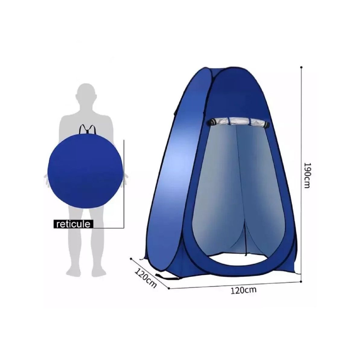 GENERICO - Carpa Caseta D Baño Vestidor Portátil Para Camping 1 Persona