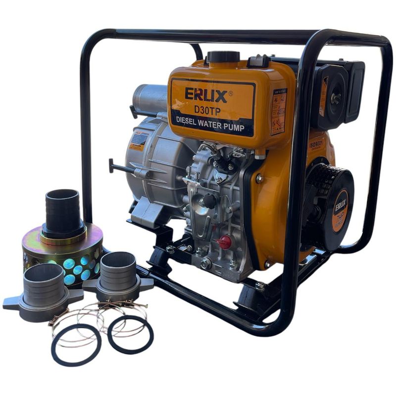 ERUX - Motobomba Diésel 7Hp 3p” Para aguas Sucias turbias  Residuales.