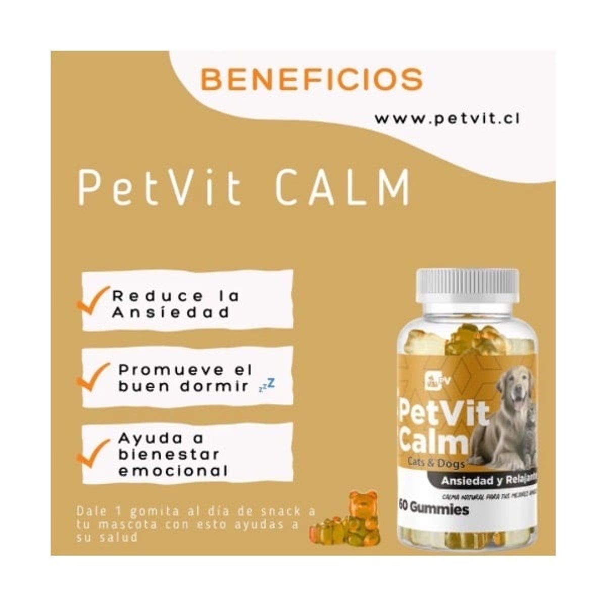 PETVIT - Petvit calm suplemento natural Perros y Gatos