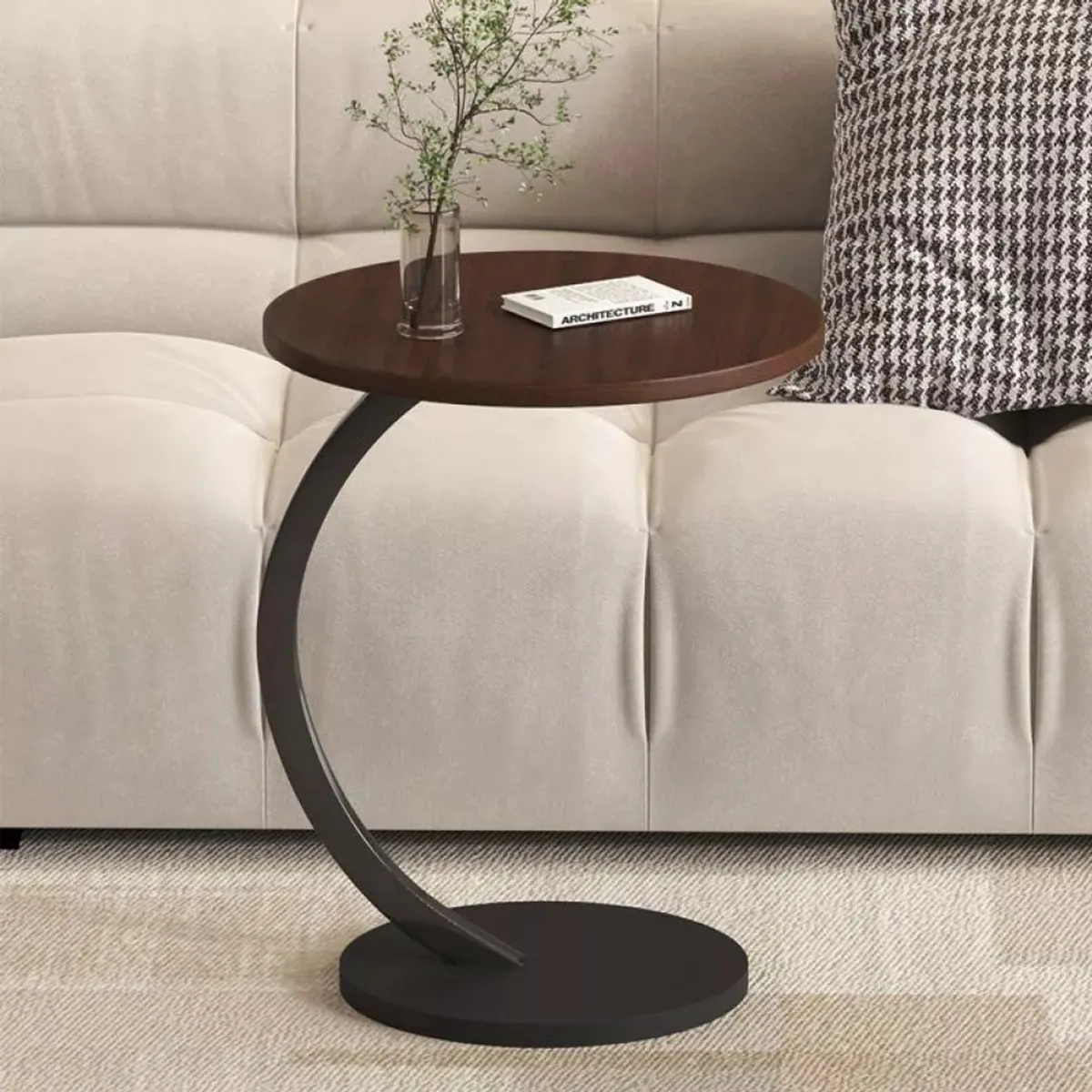 MUNDO MAGIA - Mesa De Centro Lateral Living Vanguardia Madera Natural