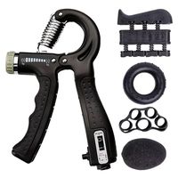 SET DE 5 HAND GRIP PARA MANOS-DEDOS-ANTEBRAZOS NEGRO