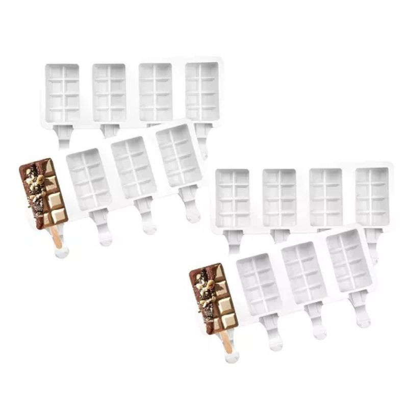 PASTELERIUS - Pack X4 Molde De Silicona Para Helados Molde De Helado 051