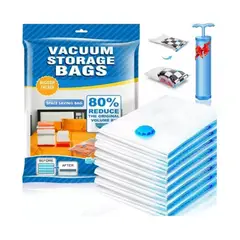 GENERICO - 8 Unidad Bolsas Organizadoras Al Vacio Con Bomba Manual