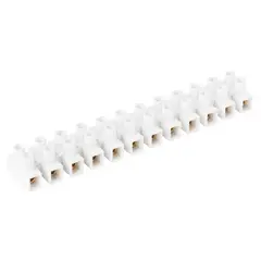 GENERICO - Regleta de Conexión 4mm Blanca 12 Bornes