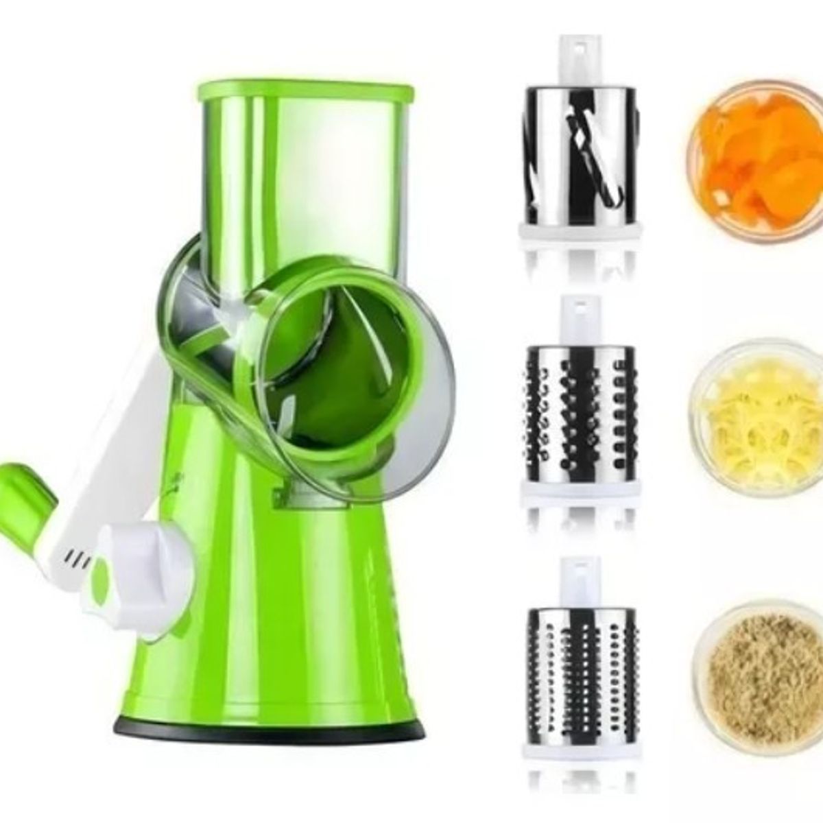 GENERICO - Rallador Verduras Espiral Cortador Picadora Alimentos Ralladores