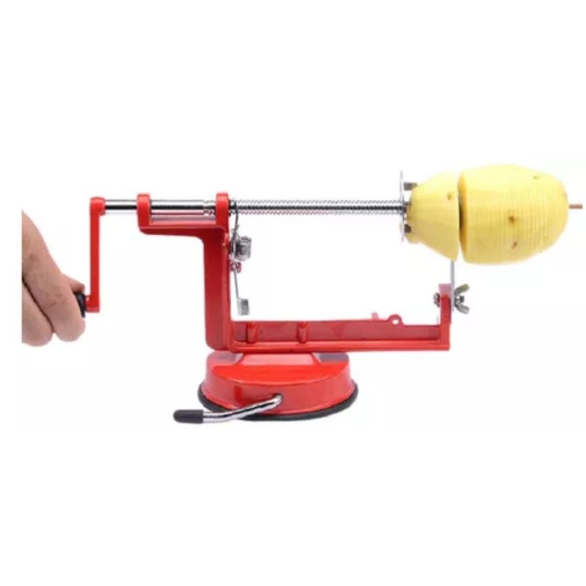 GENERICO - Maquina Cortadora Papas En Espiral Espiropapas Cocina Color Rojo