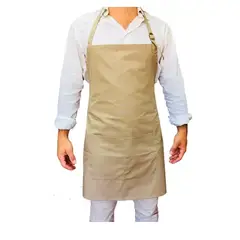 SYH STORE - Pechera Gabardina Beige Gourmet con ajuste Bronce