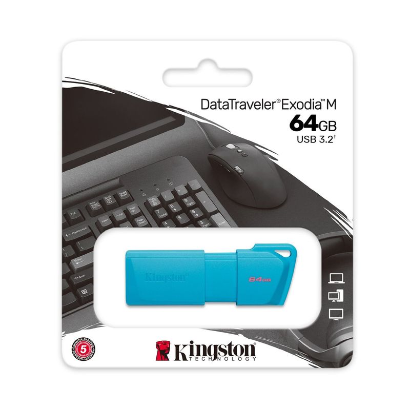KINGSTON - PENDRIVE NEON CELESTE 3.2 KINGSTON DTXM NEON 64GB