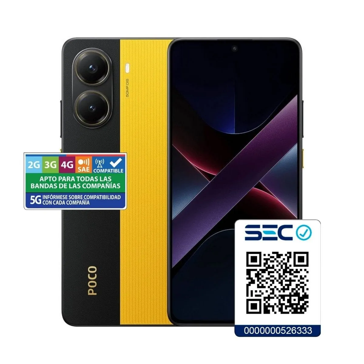 XIAOMI - Xiaomi Poco X7 Pro 5G 12GB + 256GB Amarillo