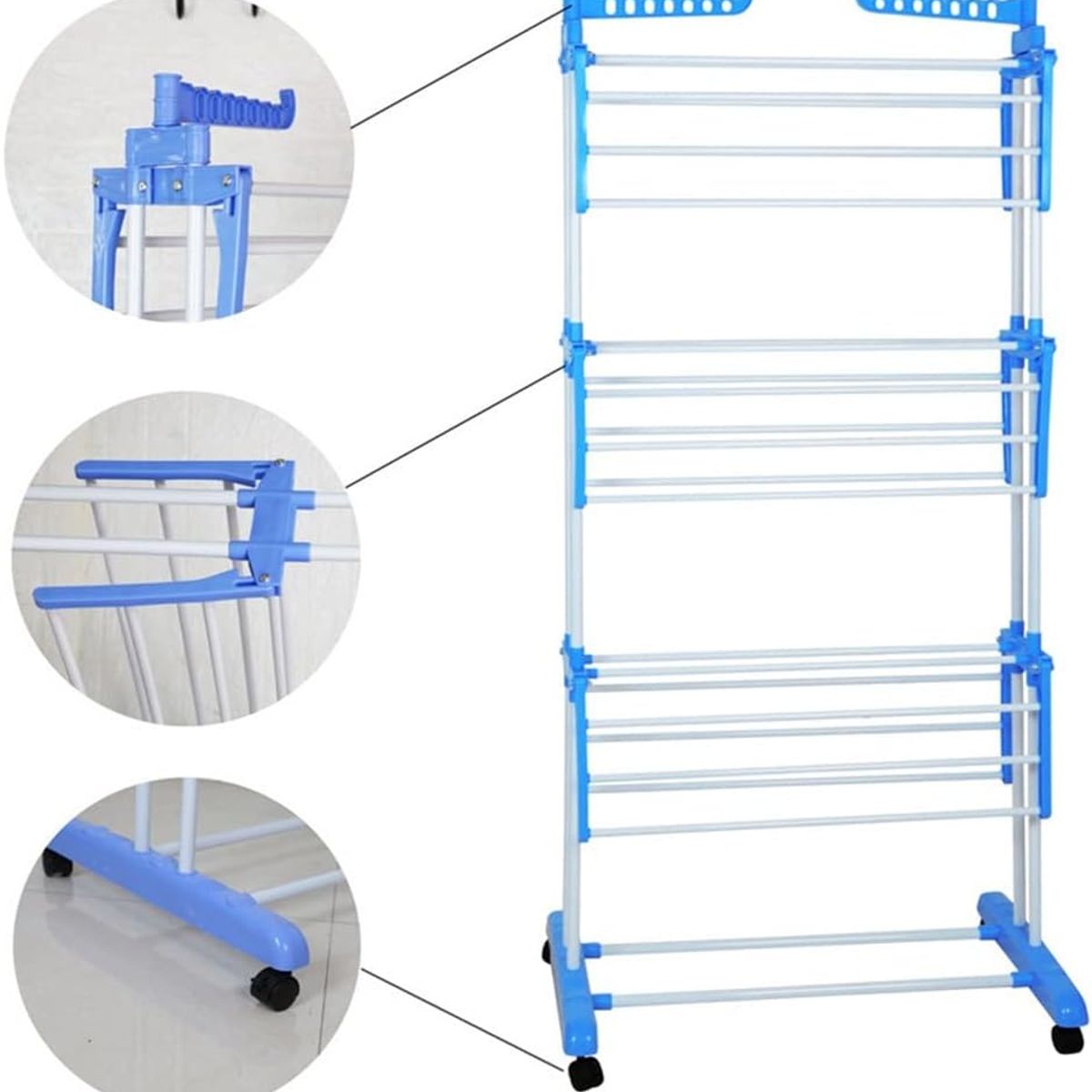 GENERICO - TENDEDERO PLEGABLE DE TRES NIVELES PARA ROPA WYM