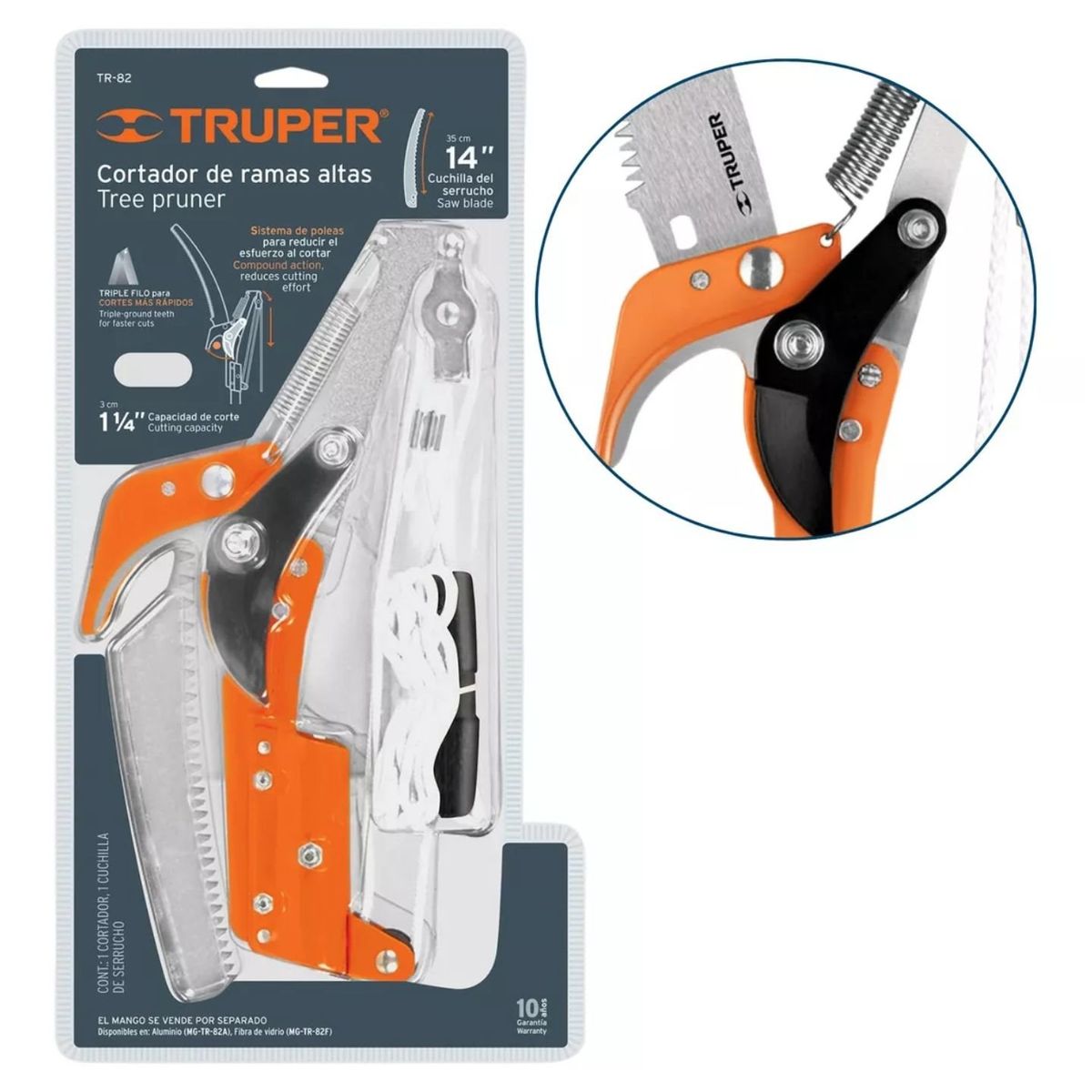 TRUPER - Tijera Para Podar Arboles En Altura Truper