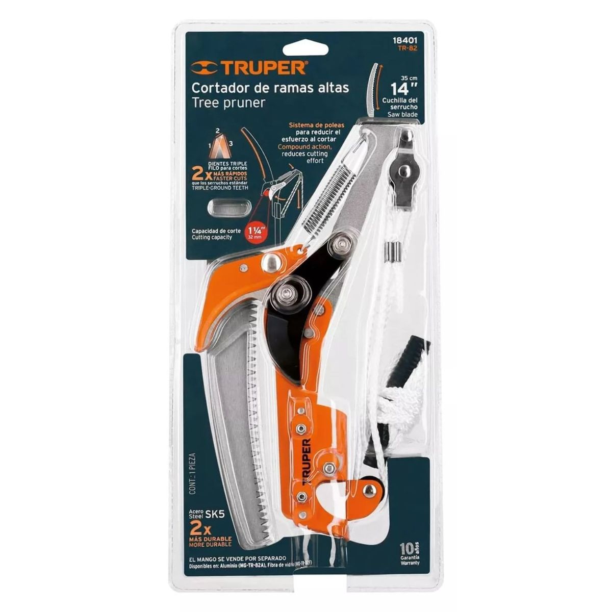 TRUPER - Tijera Para Podar Arboles En Altura Truper