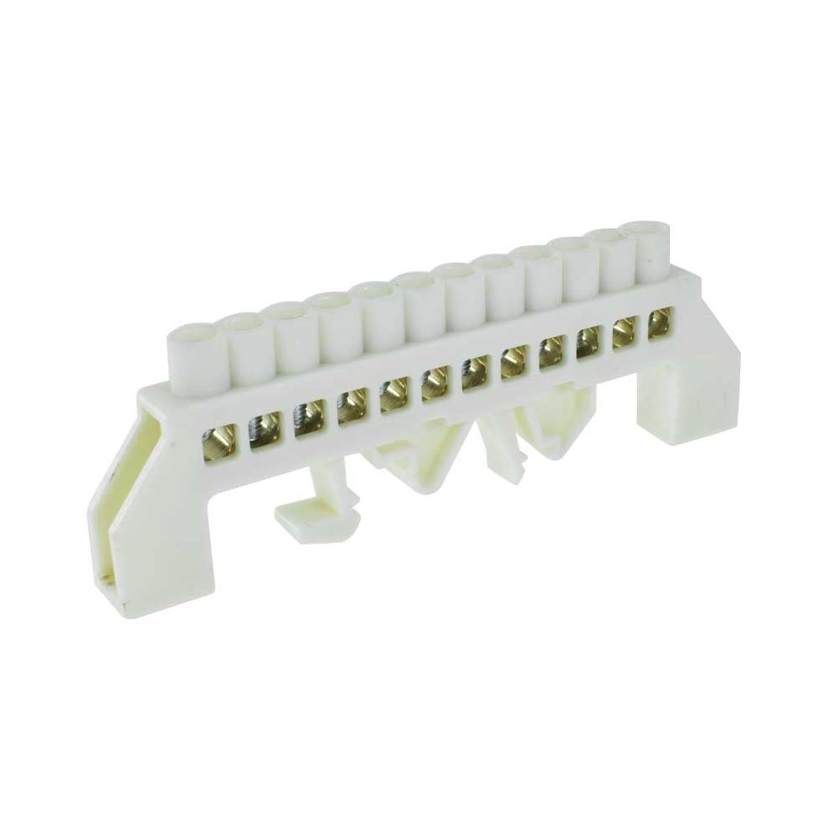 GENERICO - Regleta de Conexión Aislada a Riel DIN Blanco 12 polos