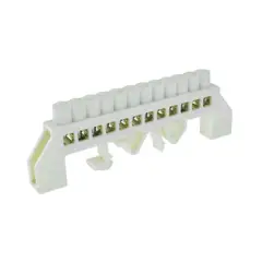 GENERICO - Regleta de Conexión Aislada a Riel DIN Blanco 12 polos