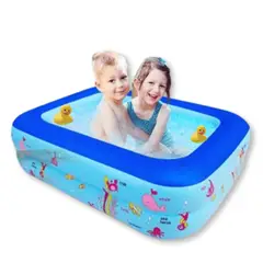 LINE - Piscina Inflable Plástico Para Niños Rectangular 120cm