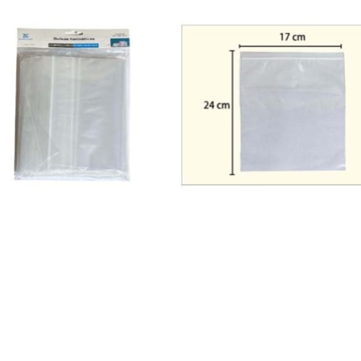 GENERICO - Bolsa Hermetica 17X24Cm Cocina Transparente 50Pcs