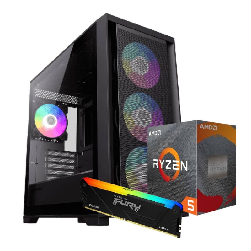 GENERICO - PC Gamer: VENTO 17 - R5 4600G/16GB RAM/512GB/RTX 4060