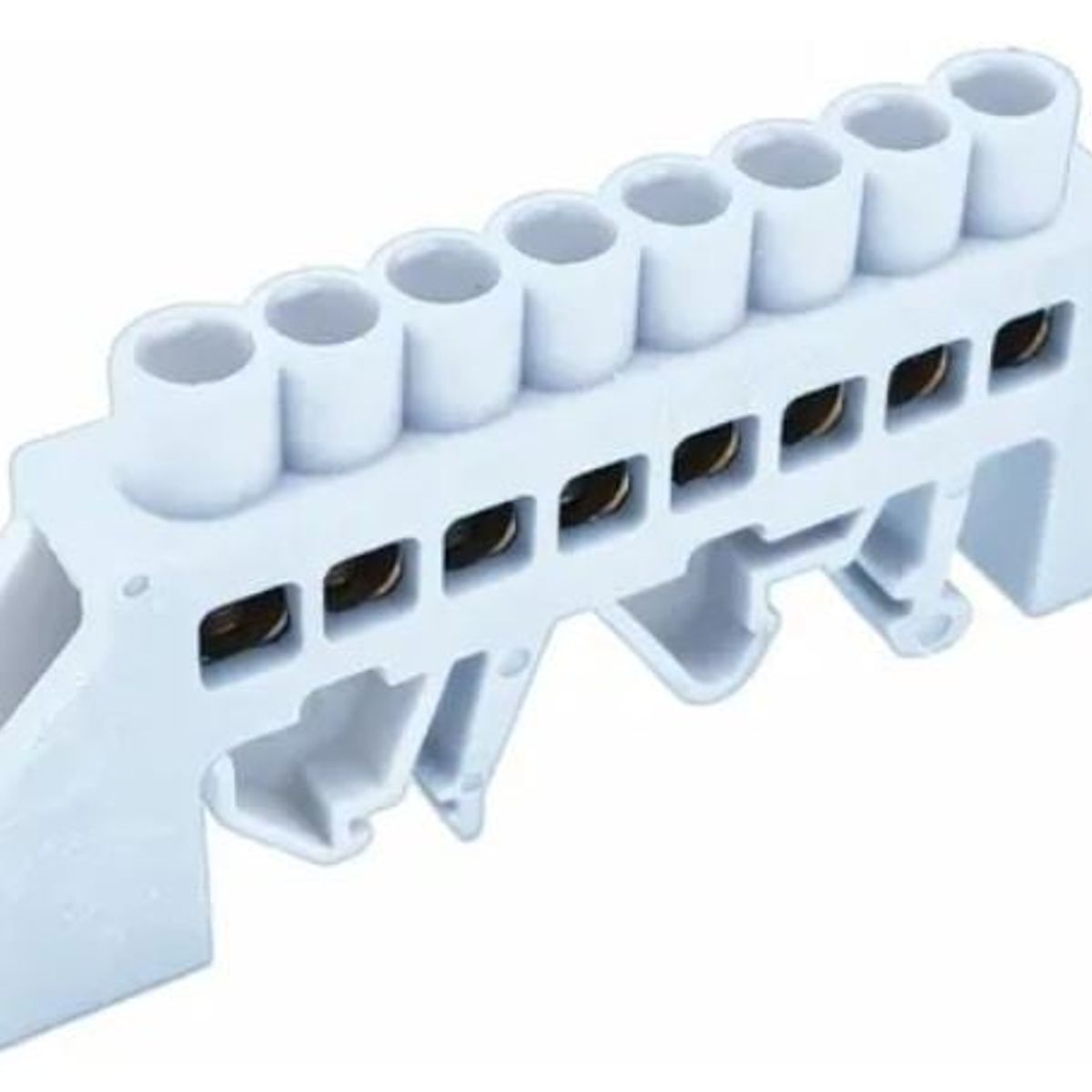 GENERICO - Regleta de Conexión Aislada a Riel DIN Blanco 8 polos