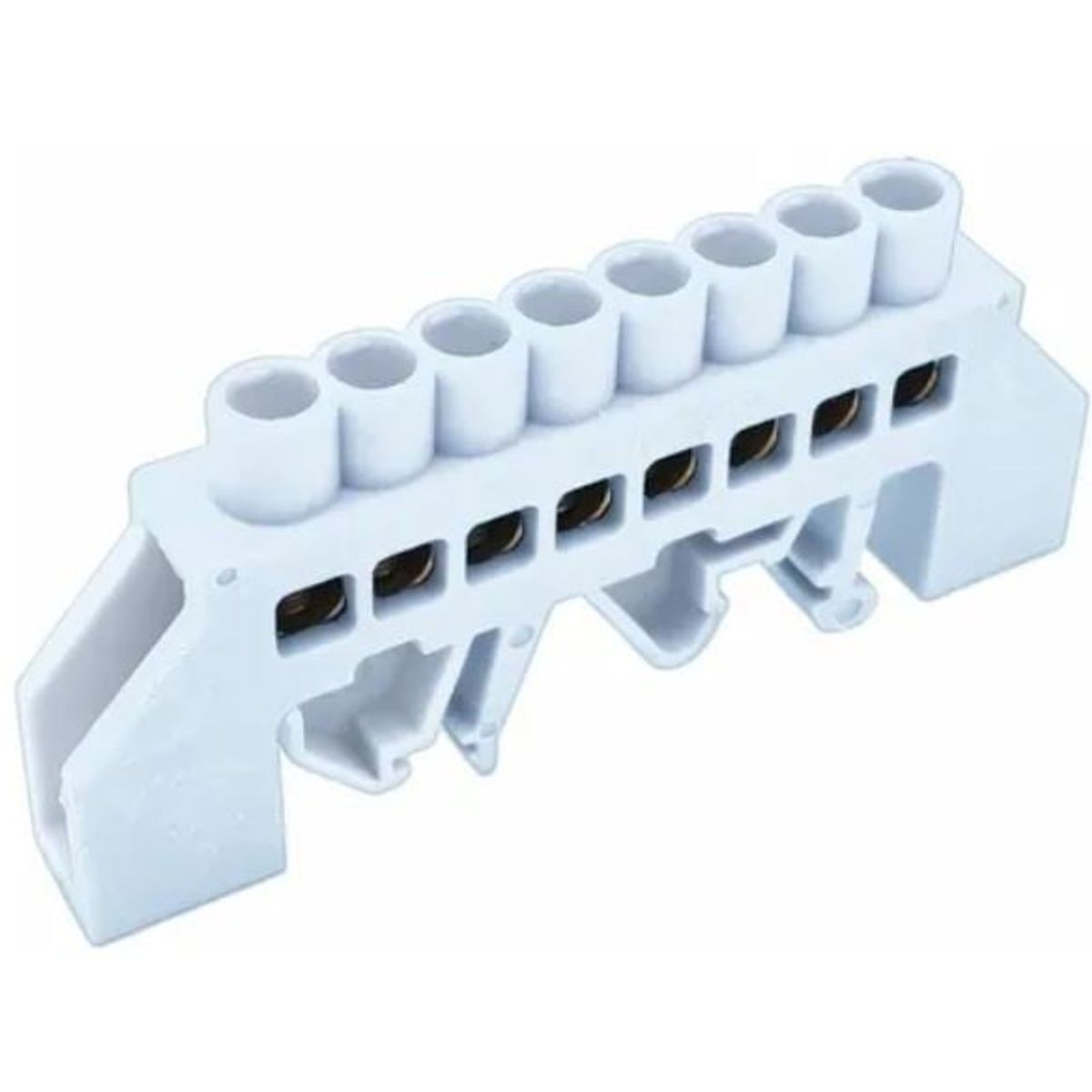 GENERICO - Regleta de Conexión Aislada a Riel DIN Blanco 8 polos