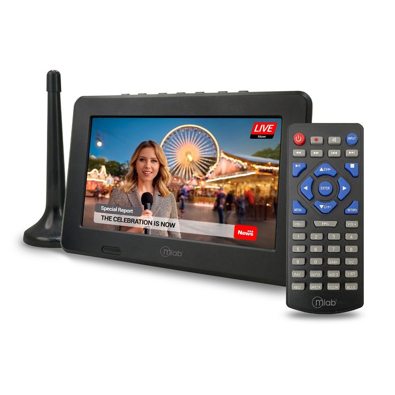 MLAB - Televisor Color Digital Portatil 7 Pulgadas Mlab Recargable