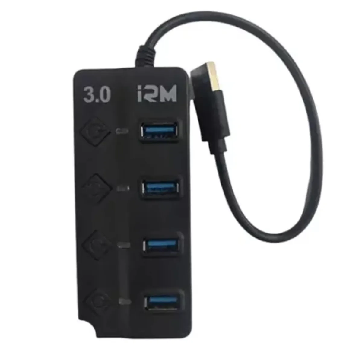 IRM - Hub Irm De 4 Puertos Usb 30 Con Interruptores Alargador