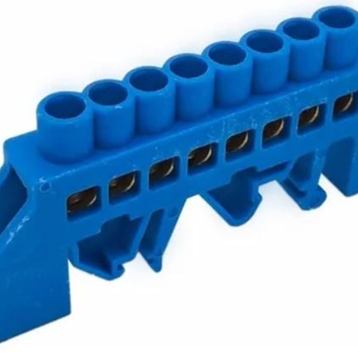 GENERICO - Regleta de Conexión Aislada a Riel DIN Azul 8 polos