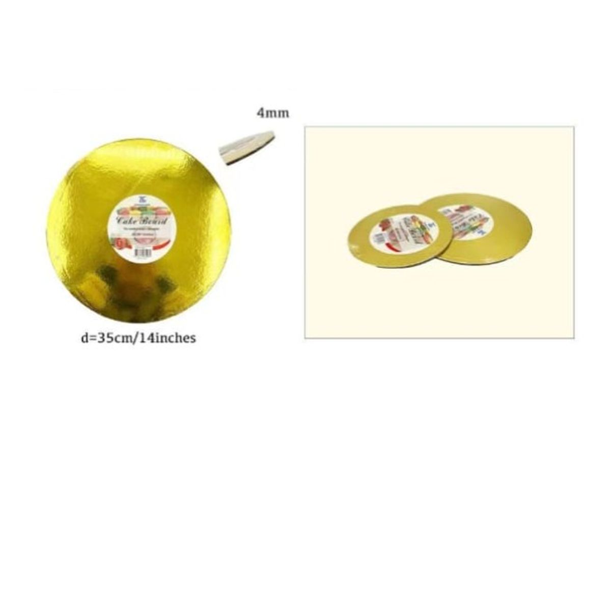 GENERICO - Bandeja De Redonda De Plumavit 35Cm 14In