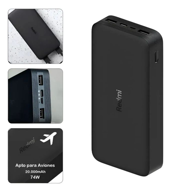 Redmi Power Bank 20000 mAh 18W Carga Batería Externa Rapida