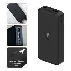 XIAOMI - Redmi Power Bank 20000 mAh 18W Carga Rapida.