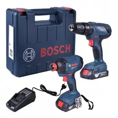 BOSCH - Kit Taladro Percutor GSB 18+ Llave de impacto GDX 180 +Maletín 06019G52E2