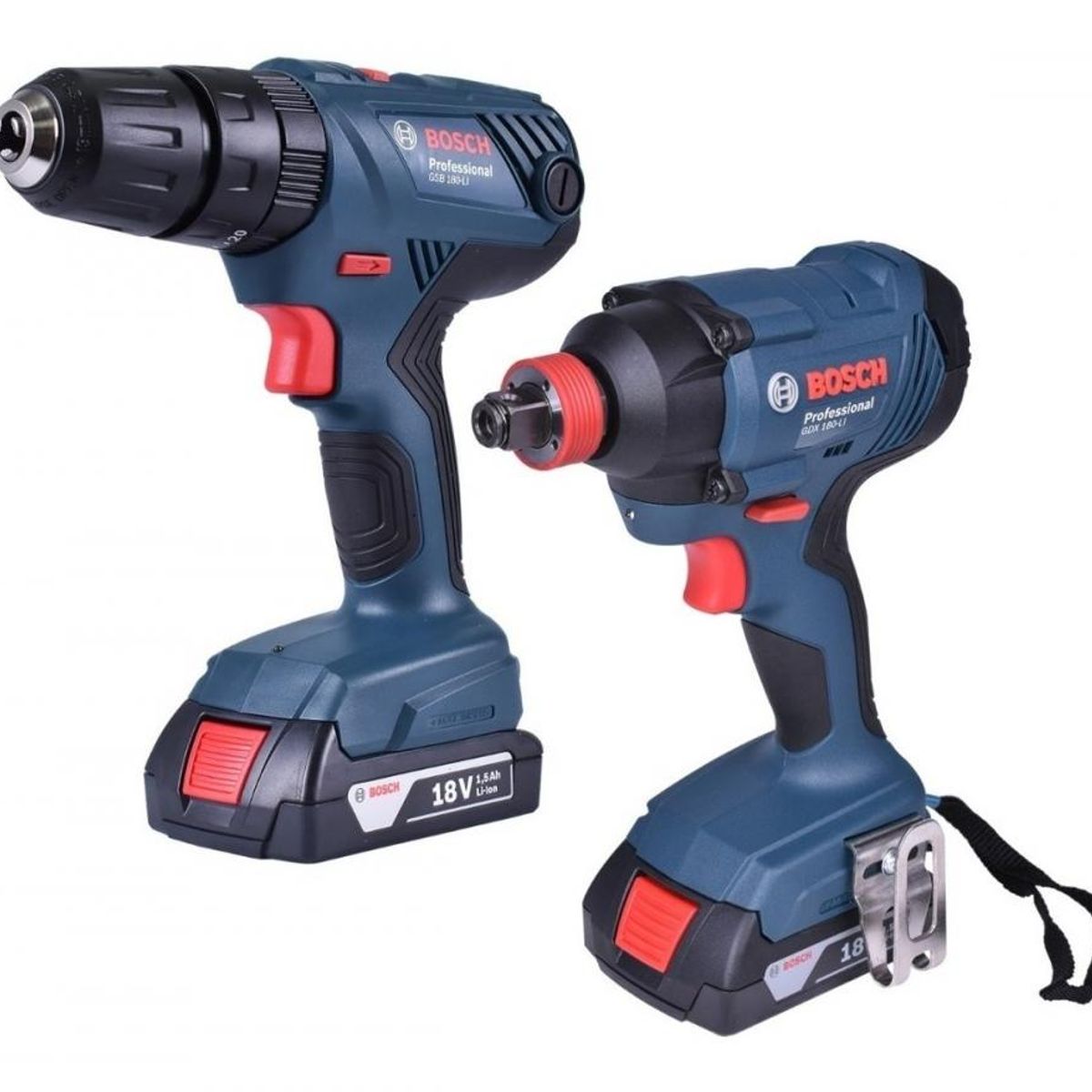 BOSCH - Kit Bosch Taladro Percutor GSB 18+ Llave de impacto GDX 180 +Maletín 06019G52E2