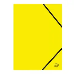 HAND - Pack 10 Carpetas Con Solapa y Elástico Amarillo Oficio - SC