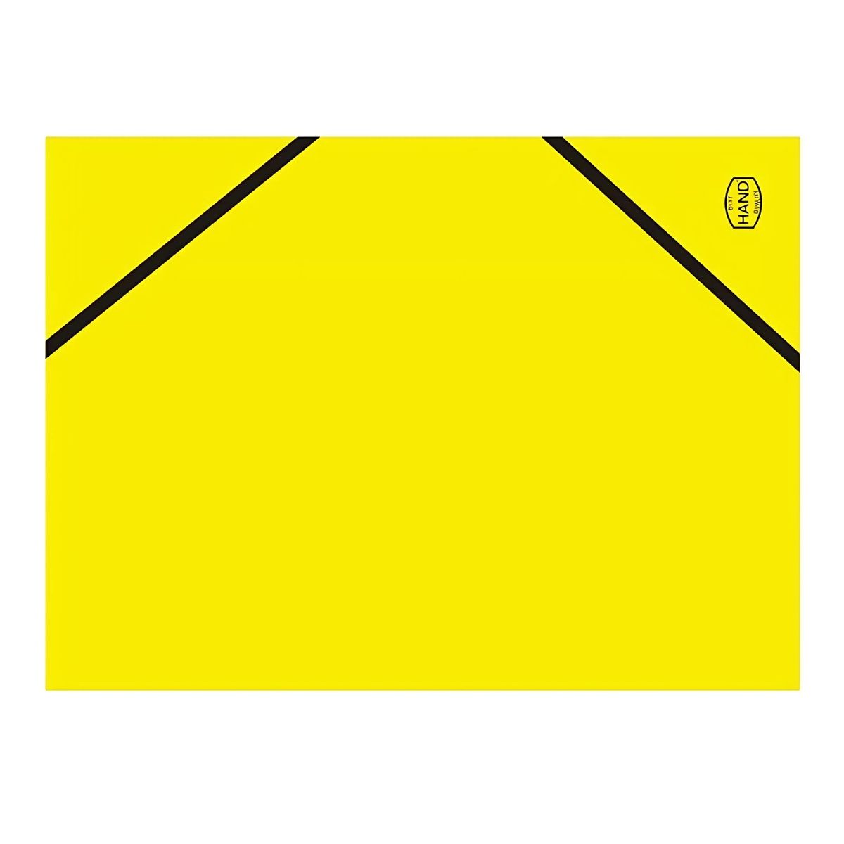 HAND - Pack 10 Carpetas Con Solapa y Elástico Amarillo Oficio - SC