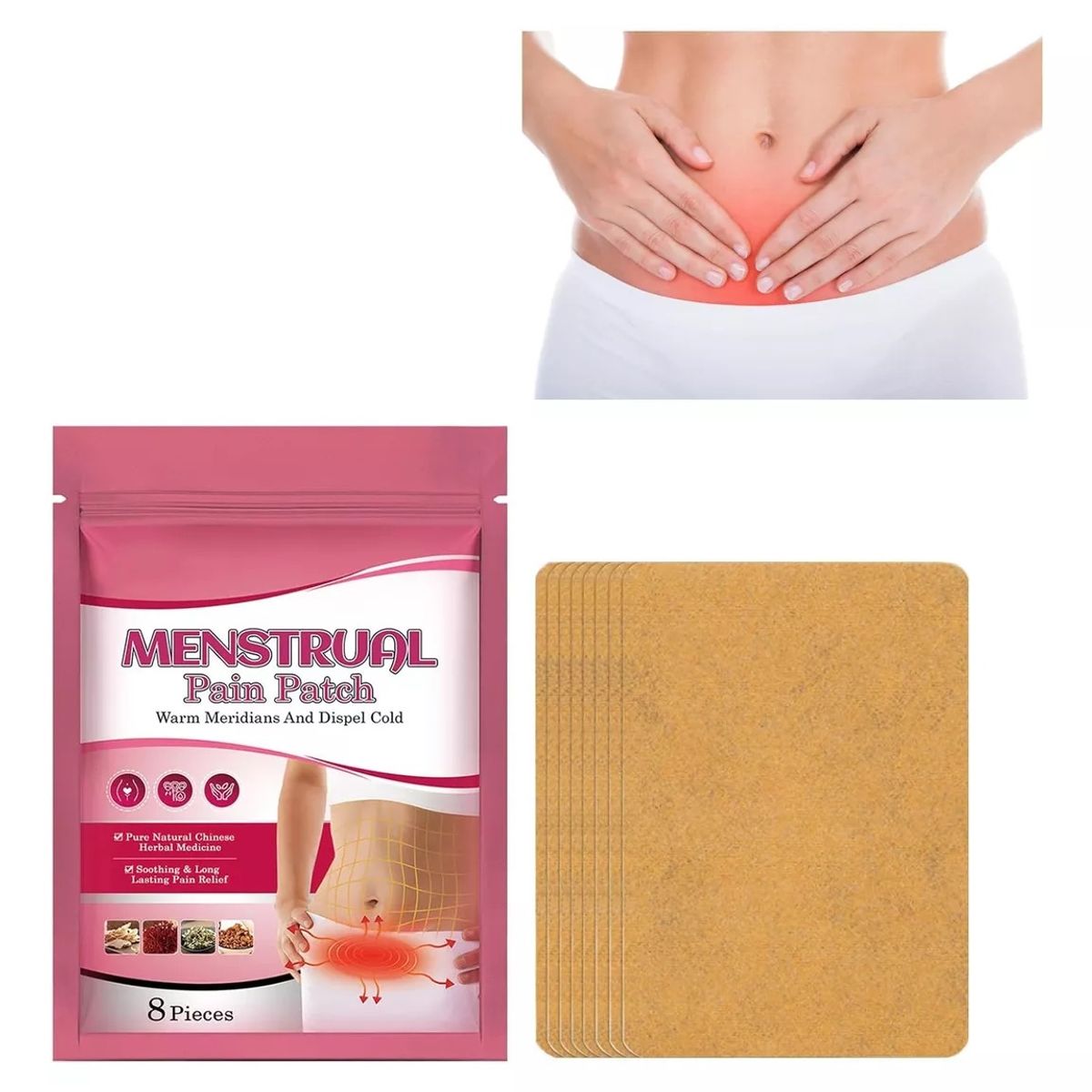 GENERICO - Parches Térmicos Alivia Dolor Cólicos Menstruales Calor