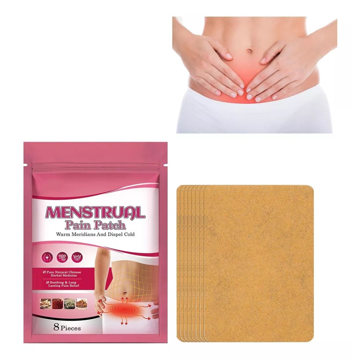 GENERICO - Parches Térmicos Alivia Dolor Cólicos Menstruales Calor