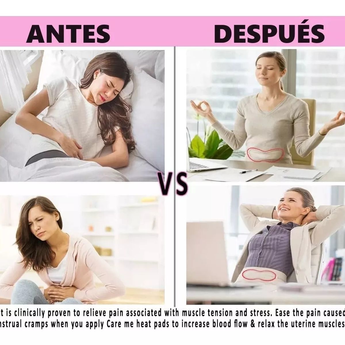 GENERICO - Parches Térmicos Alivia Dolor Cólicos Menstruales Calor