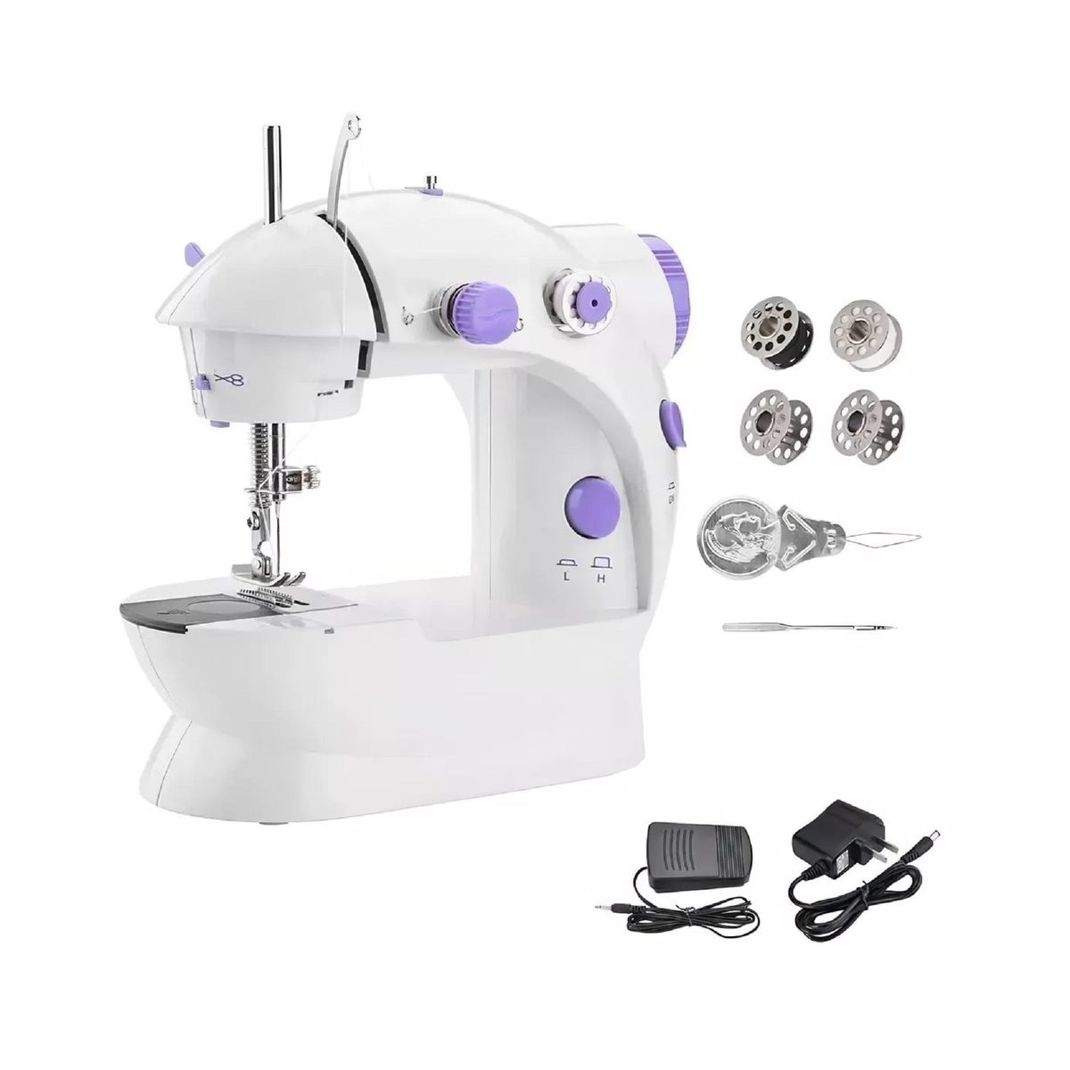GENERICO - Mini máquina de coser portable color blanco