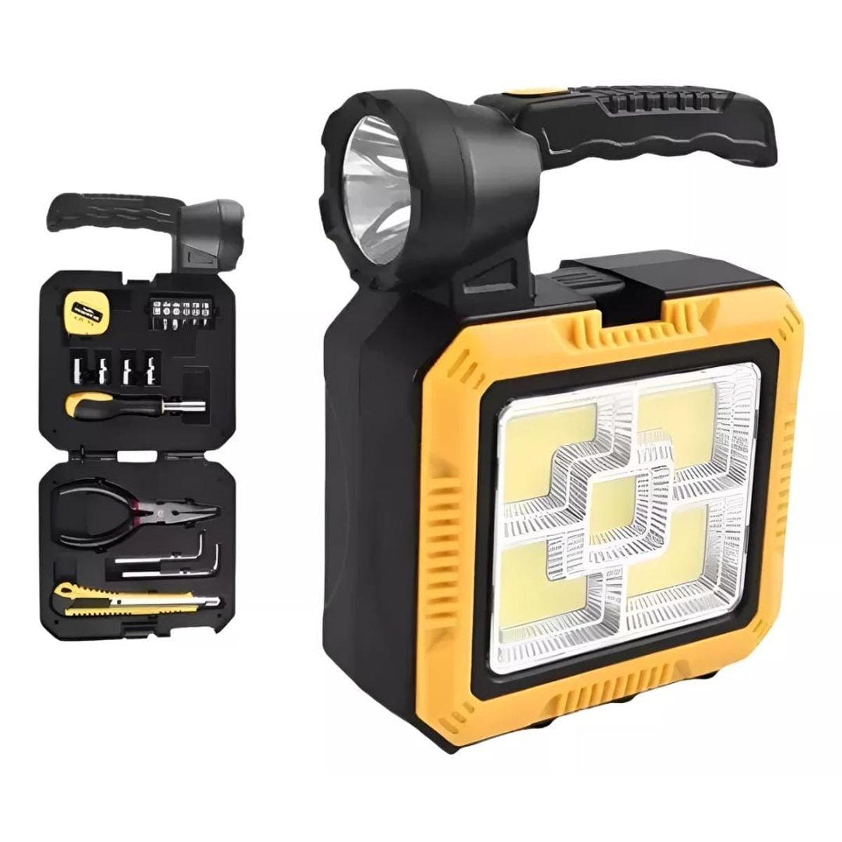 GENERICO - Linterna Emergencia Kit Herramientas USB Solar Recargable