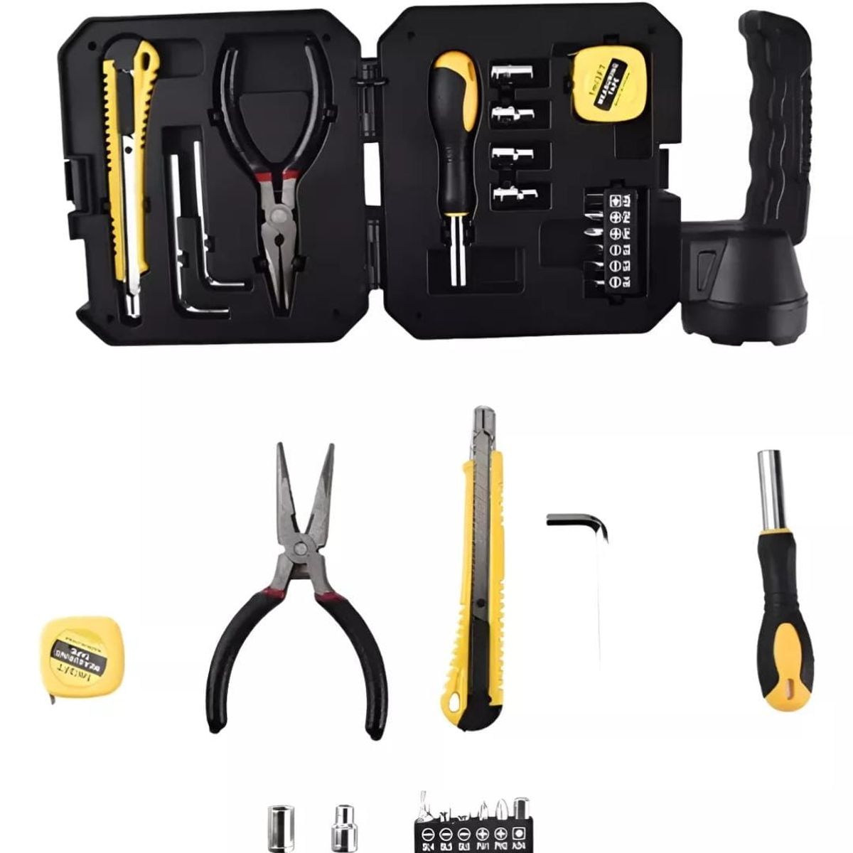 GENERICO - Linterna Emergencia Kit Herramientas USB Solar Recargable