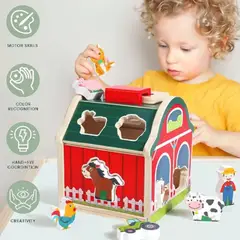 GENERICO - Juguete Encaje Granja Animales De Madera Didáctico Niños