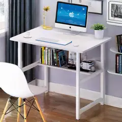 ACTUAL - Escritorio Multifuncional Blanco 80x73x40 Diseño Minimalista