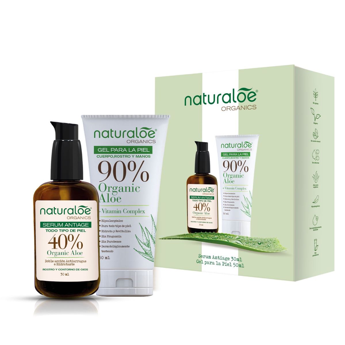 NATURALOE - Set Naturaloe Serum + Gel de piel 50ml