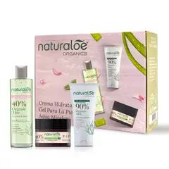 NATURALOE - Set Crema día 50ml + Agua Micelar 250ml + Gel de Piel 50ml.-